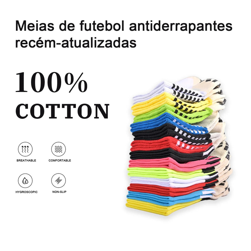 Kit 3 pares Meias De Futebol Profissionais Esportivo Antiderrapantes De silicone Respiráveis